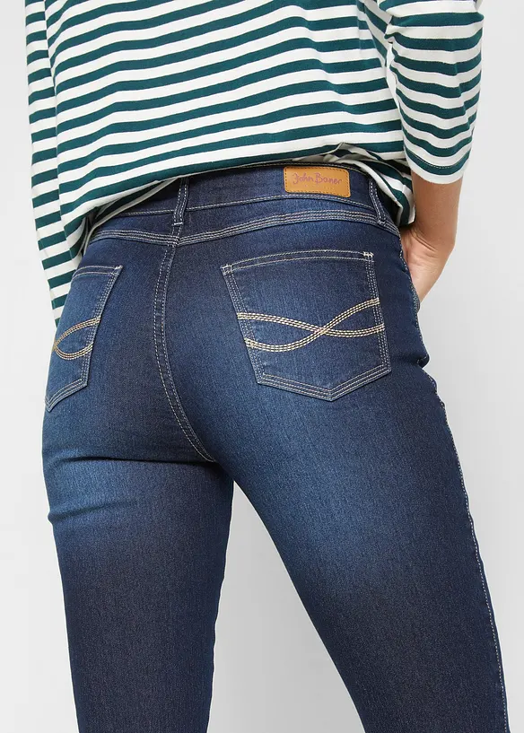Jeans skinny elasticizzati, vita media, bonprix