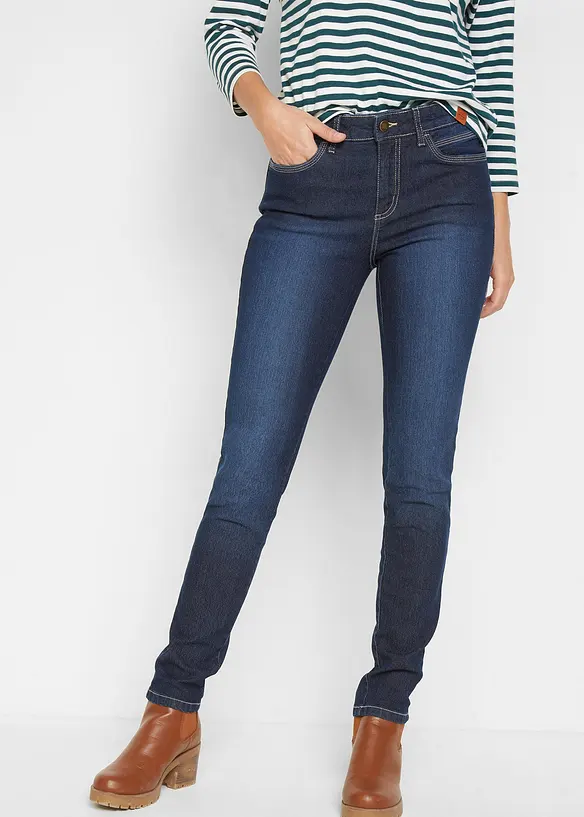 Jeans skinny elasticizzati, vita media, bonprix
