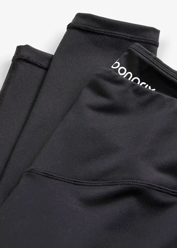 Leggings sportivi modellanti in tessuto sostenuto dalla mano simile al cotone, bonprix