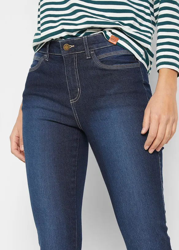 Jeans skinny elasticizzati, vita media, bonprix