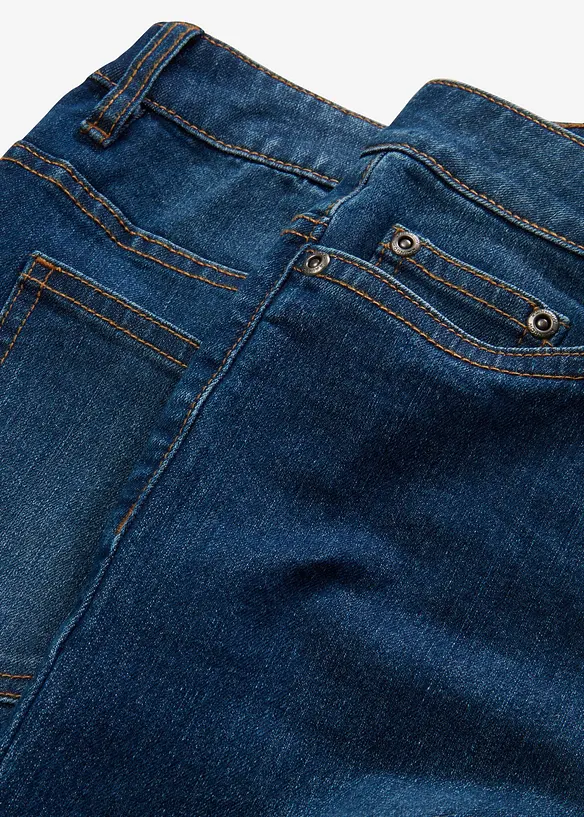 Jeans wide leg elasticizzati, vita media, bonprix