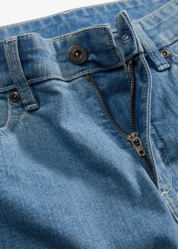 Jeans wide leg elasticizzati, vita media, bonprix