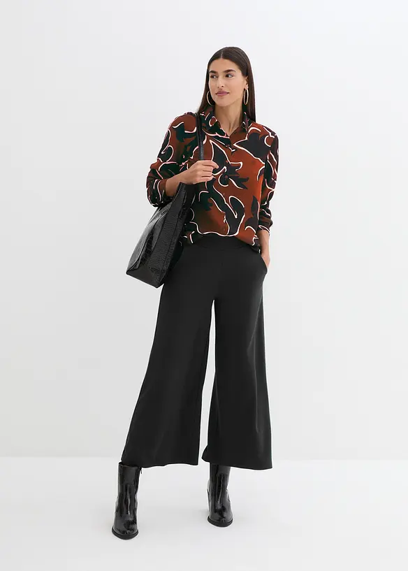 Pantaloni culotte in misto viscosa, bonprix
