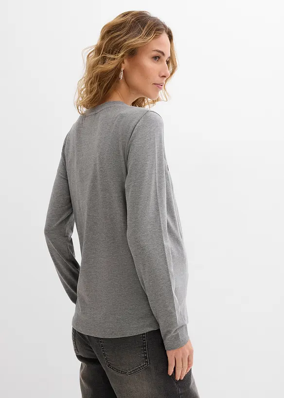 Maglia pr&eacute;maman / da allattamento con cotone biologico (pacco da 2), bonprix