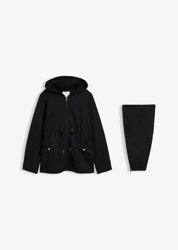 Giacca pr&eacute;maman in felpa 3-in-1 con inserto babywearing, adatta anche dopo il parto, bonprix