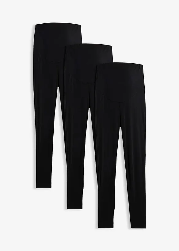 Leggings pr&eacute;maman in cotone biologico (pacco da 3), bonprix