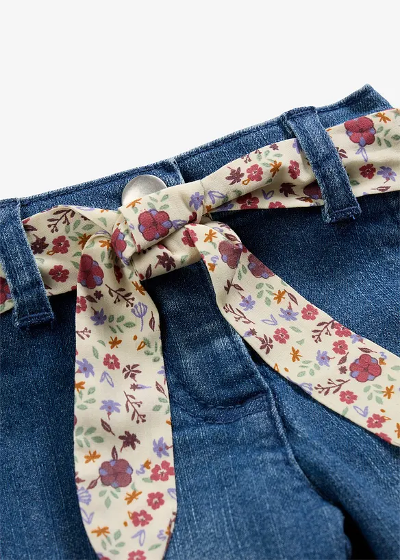 Jeans con elastico in vita e cintura, bonprix