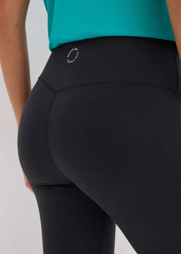 Leggings sportivi modellanti in tessuto sostenuto dalla mano simile al cotone, bonprix
