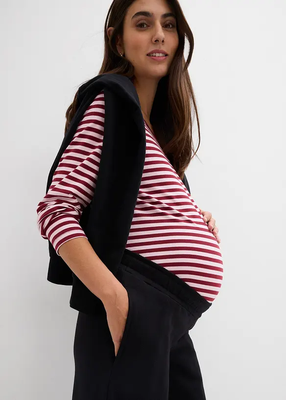 Pantaloni pr&eacute;maman in felpa 2 in 1 regolabili in vita, bonprix