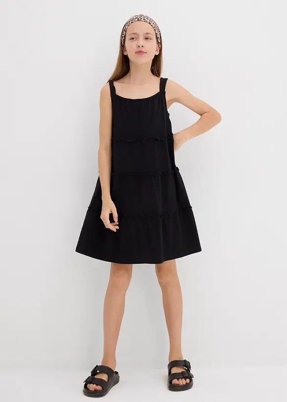 Abito con spalline in puro cotone biologico, bonprix