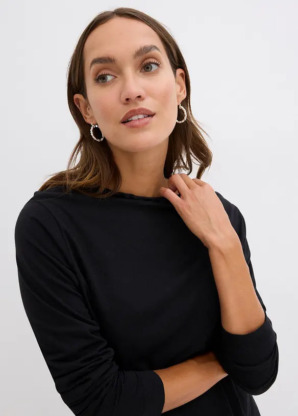 Maglia a maniche lunghe in misto cotone, bonprix