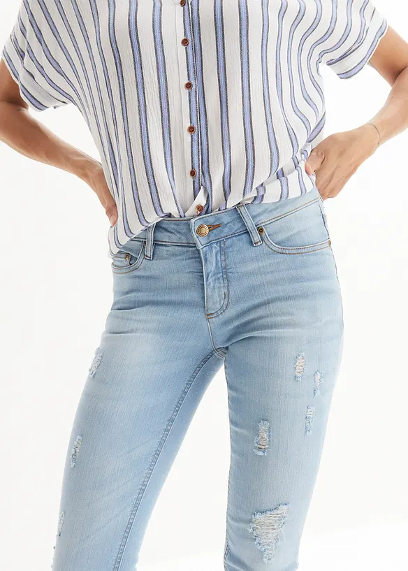 Jeans skinny elasticizzati, vita media, bonprix