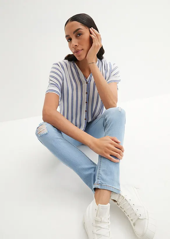 Jeans skinny elasticizzati, vita media, bonprix