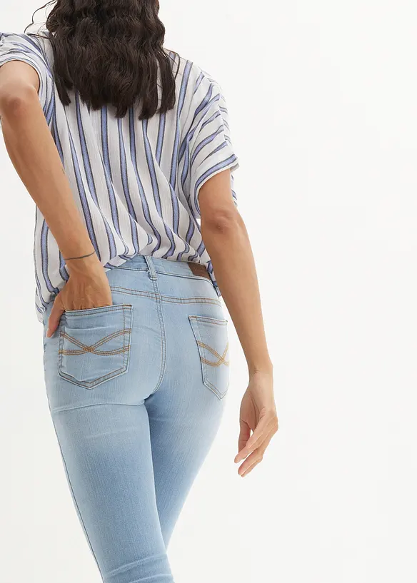 Jeans skinny elasticizzati, vita media, bonprix