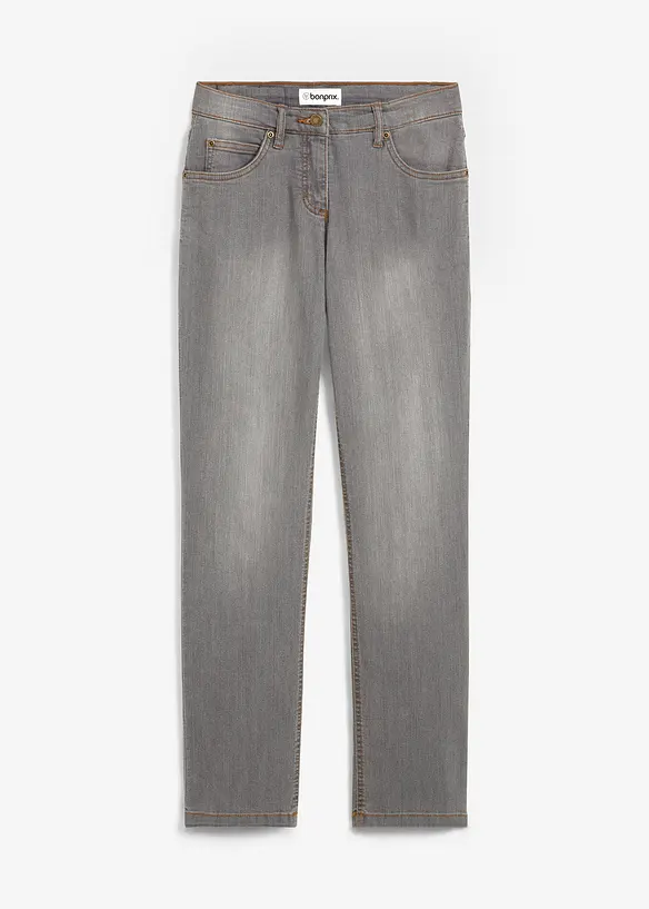 Jeans elasticizzati straight, vita media, bonprix