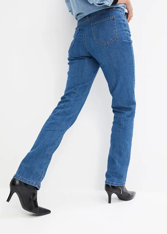 Jeans elasticizzati straight, vita media, bonprix