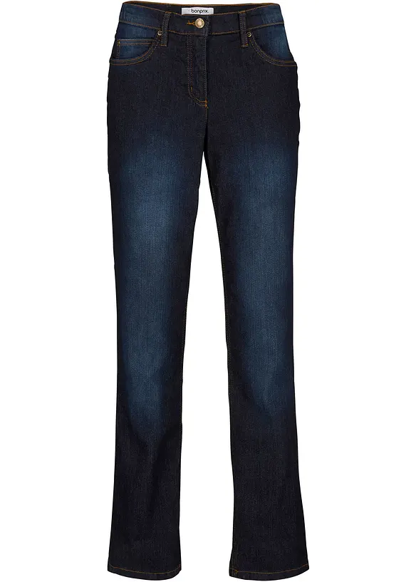Jeans elasticizzati straight, vita media, bonprix