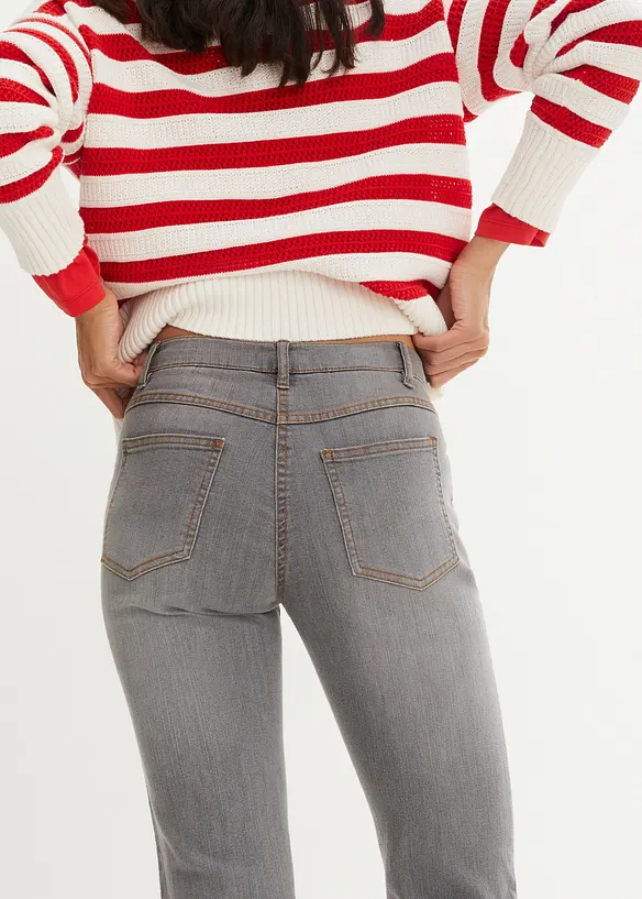 Jeans elasticizzati straight, vita media, bonprix