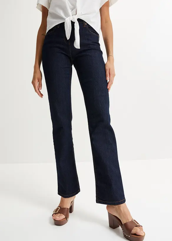 Jeans elasticizzati straight, vita media, bonprix