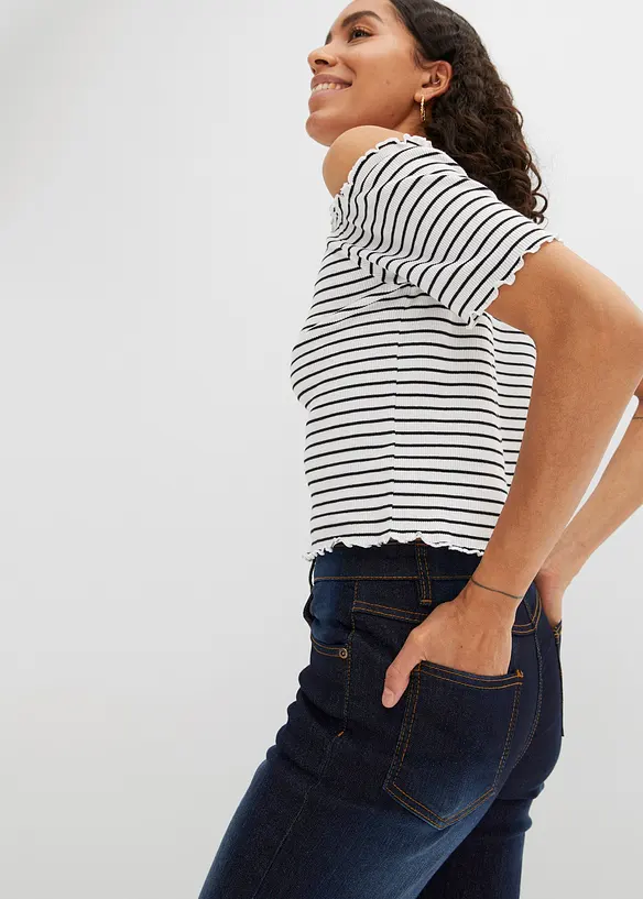 Jeans elasticizzati straight, vita media, bonprix