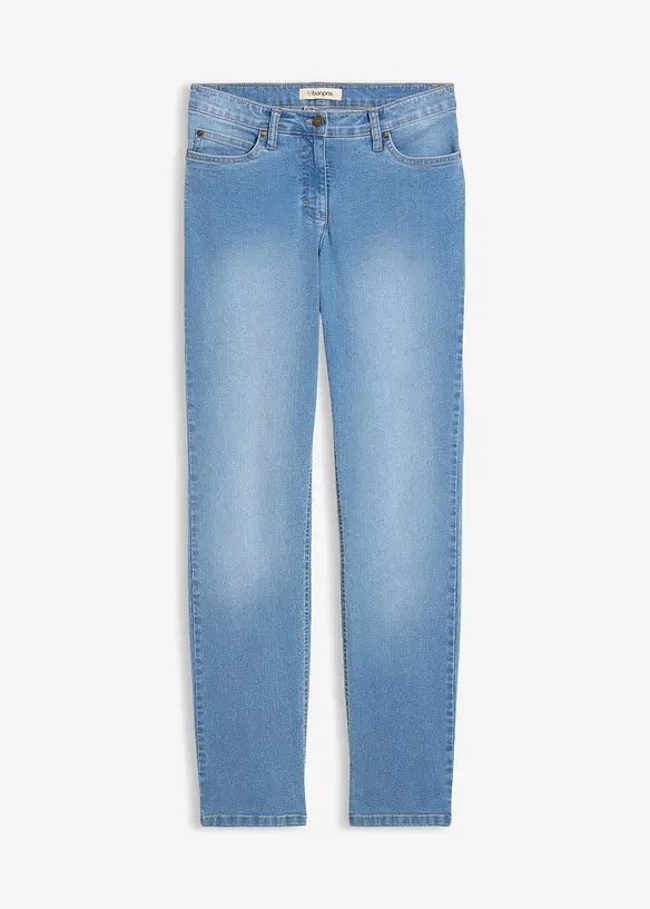 Jeans elasticizzati straight, vita media, bonprix