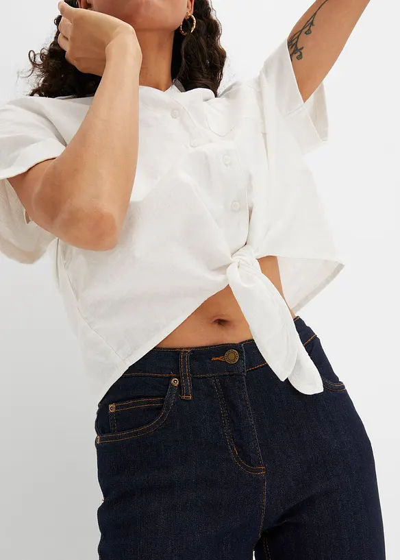 Jeans elasticizzati straight, vita media, bonprix