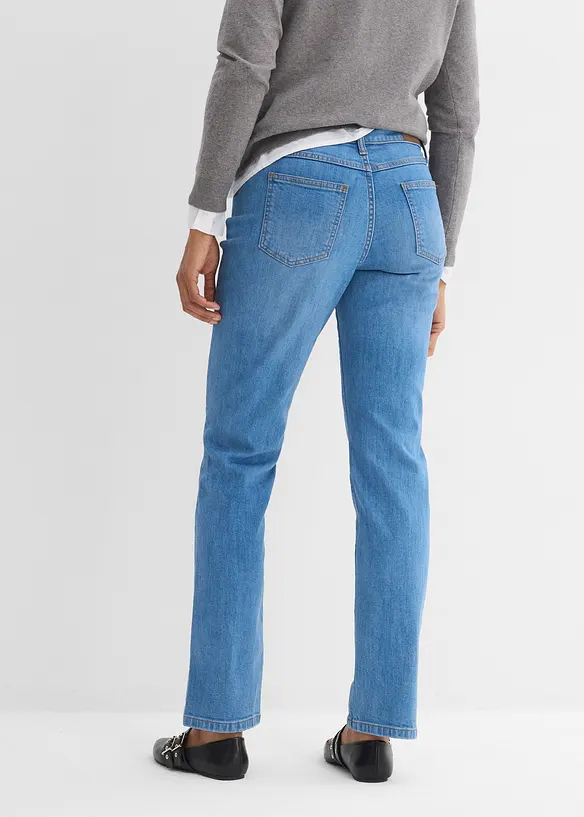 Jeans elasticizzati straight, vita media, bonprix