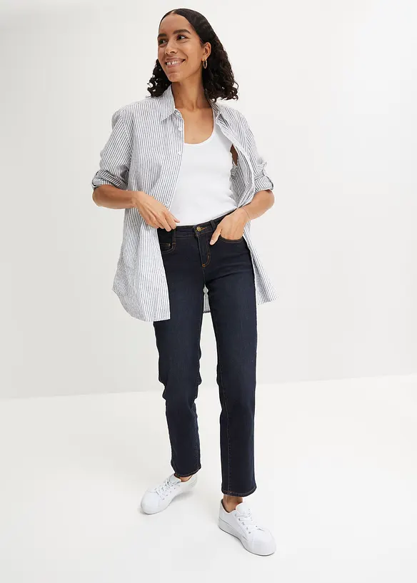 Jeans elasticizzati straight, vita media, bonprix