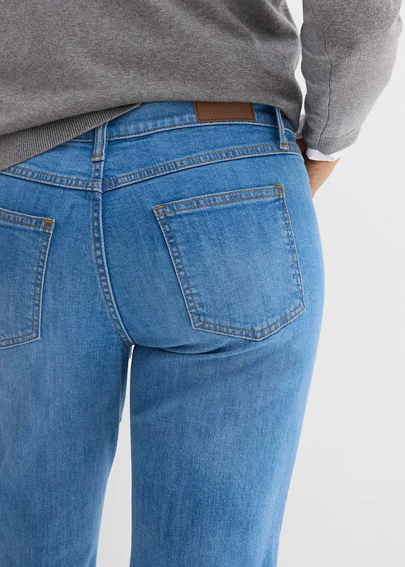 Jeans elasticizzati straight, vita media, bonprix