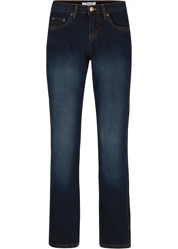 Jeans elasticizzati straight, vita media, bonprix