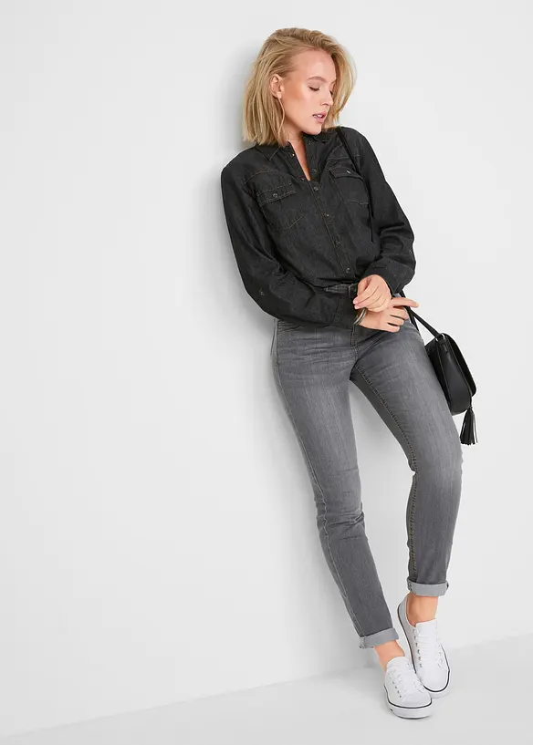 Jeans elasticizzati  confortevoli slim fit, vita alta, bonprix