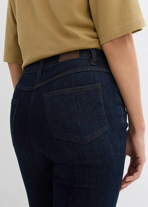 Jeans bootcut elasticizzati, vita media, bonprix