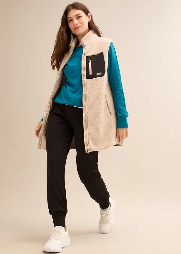 Gilet in pile teddy, bonprix