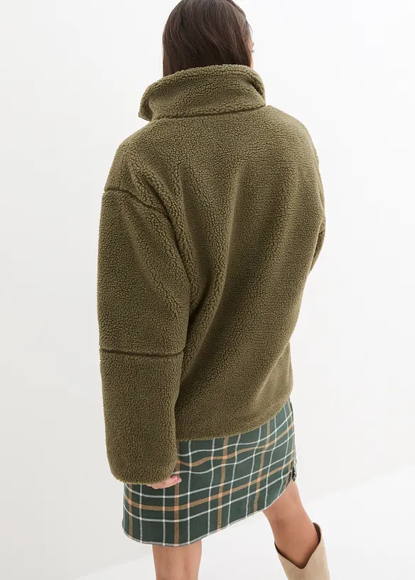 Giacca in pile teddy imbottita, bonprix