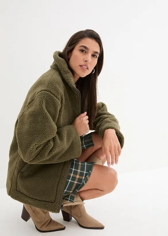 Giacca in pile teddy imbottita, bonprix