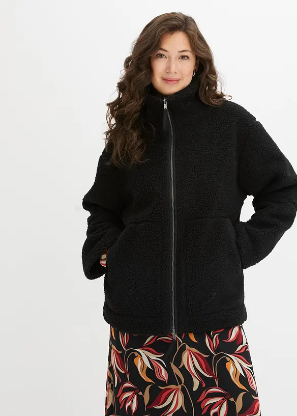 Giacca in pile teddy imbottita, bonprix