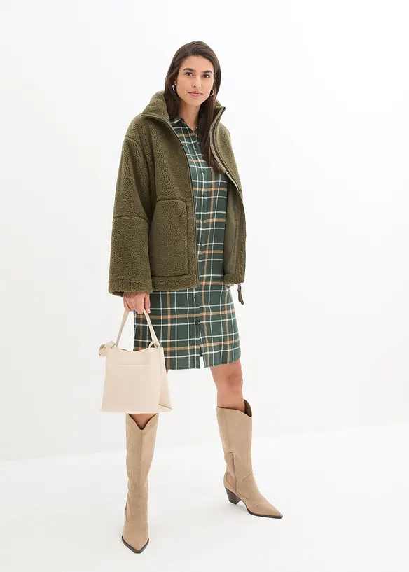 Giacca in pile teddy imbottita, bonprix