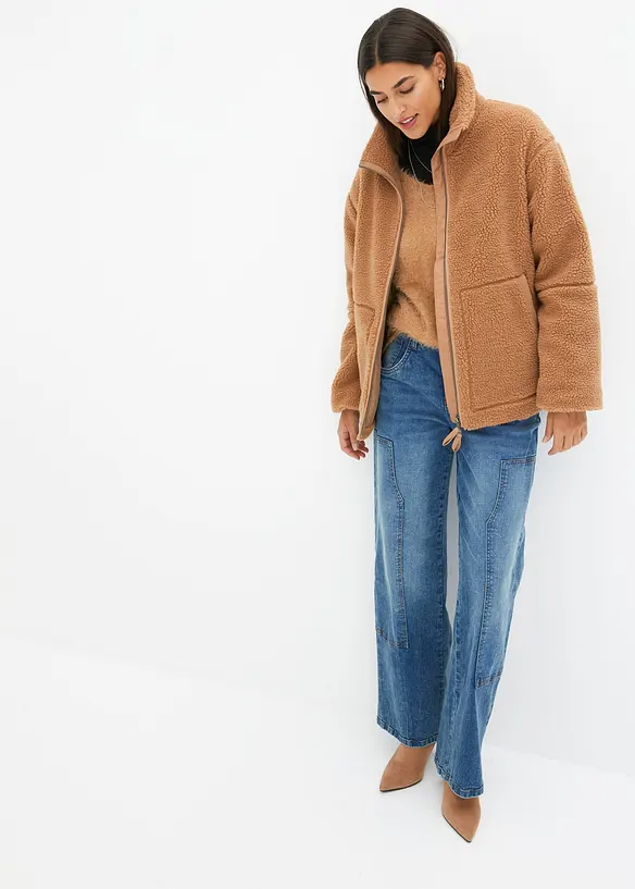 Giacca in pile teddy imbottita, bonprix