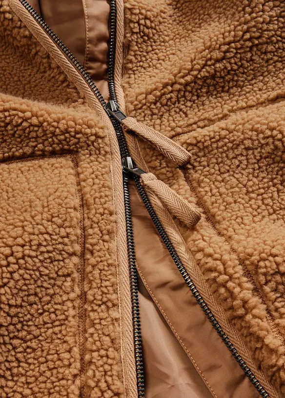 Giacca in pile teddy imbottita, bonprix