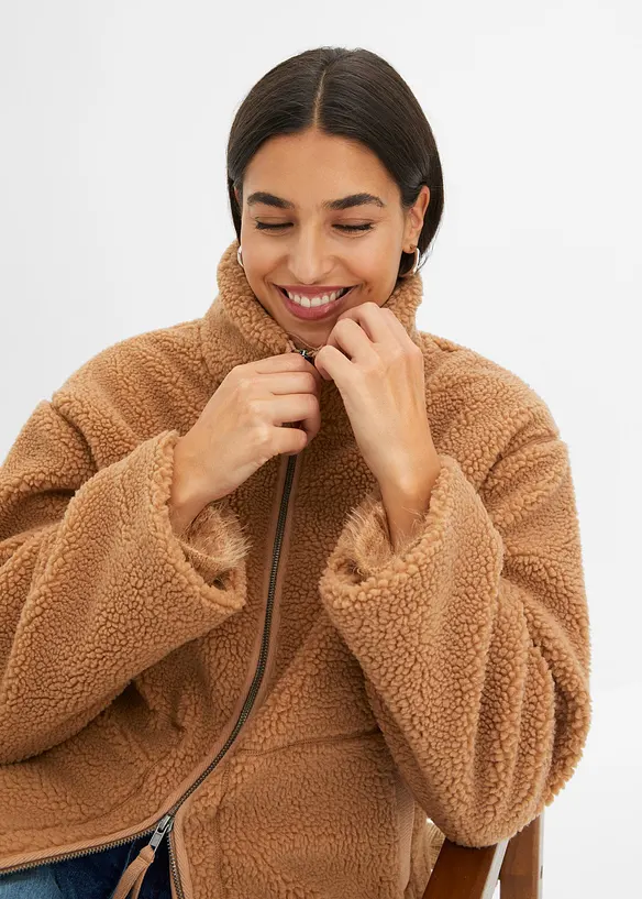 Giacca in pile teddy imbottita, bonprix