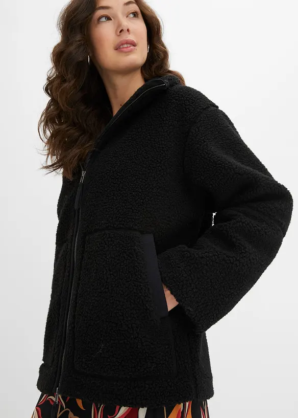 Giacca in pile teddy imbottita, bonprix