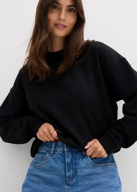 Jeans barrel, vita media, bonprix