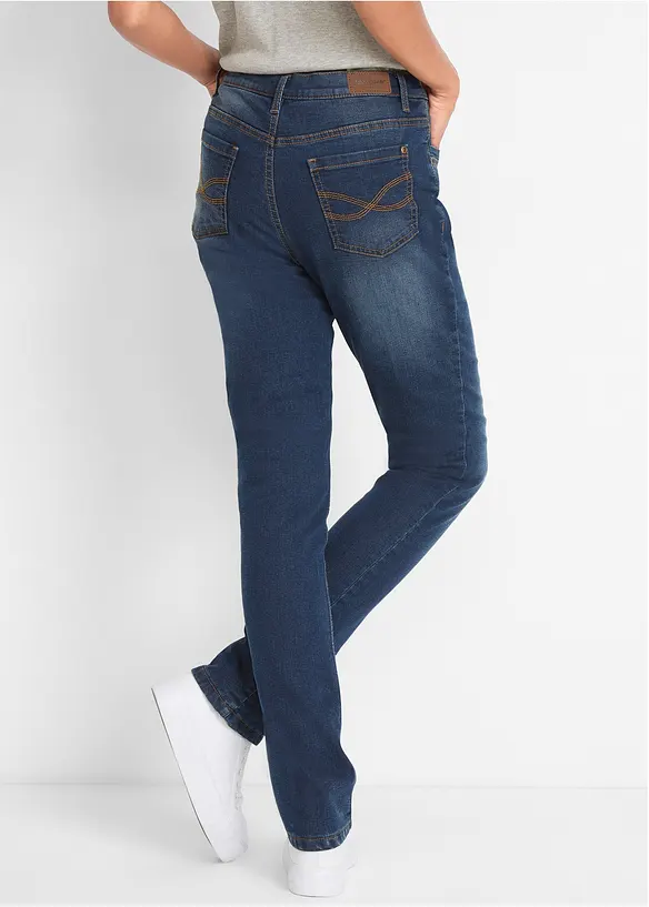 Jeans termici straight, vita alta, bonprix
