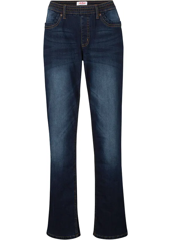 Jeans termici straight, vita media, bonprix