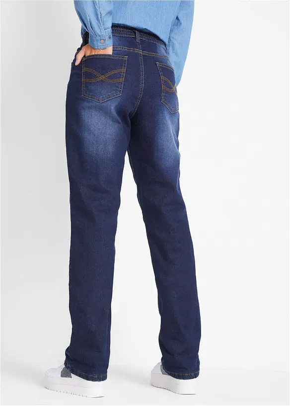 Jeans termici straight, vita media, bonprix