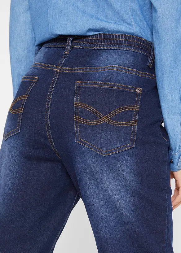 Jeans termici straight, vita media, bonprix