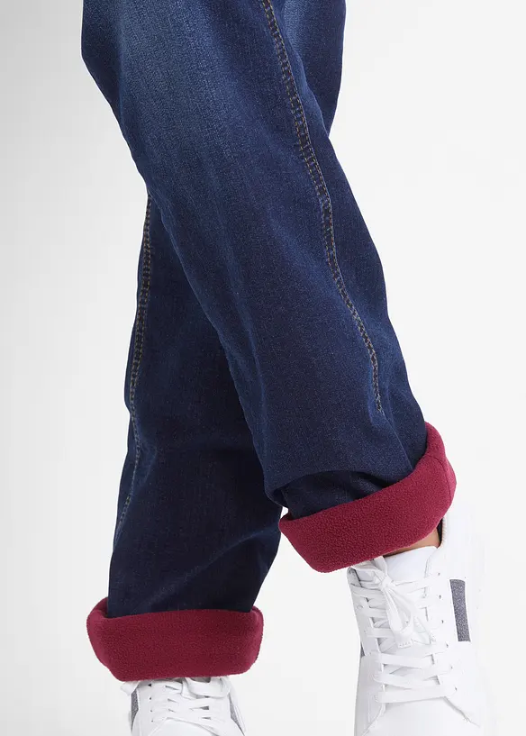 Jeans termici straight, vita media, bonprix