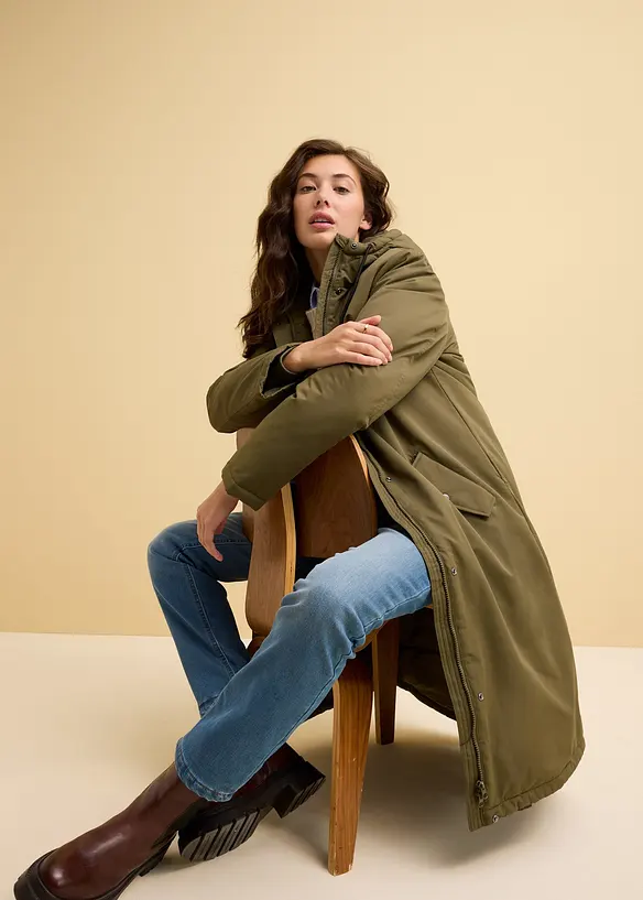 Jeans termici straight, vita media, bonprix