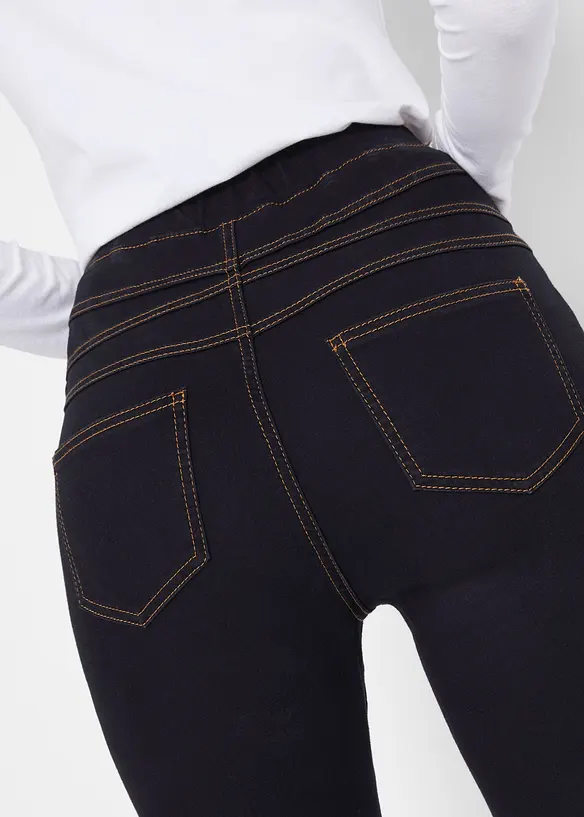 Jeggings termici elasticizzati e leggeri a vita alta con cinta comoda, bonprix