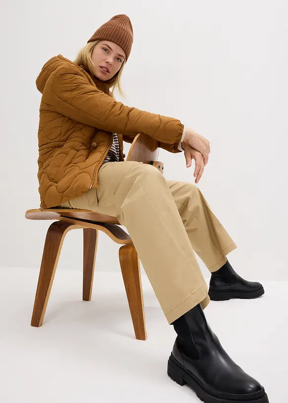 Giacca trapuntata con cappuccio, bonprix